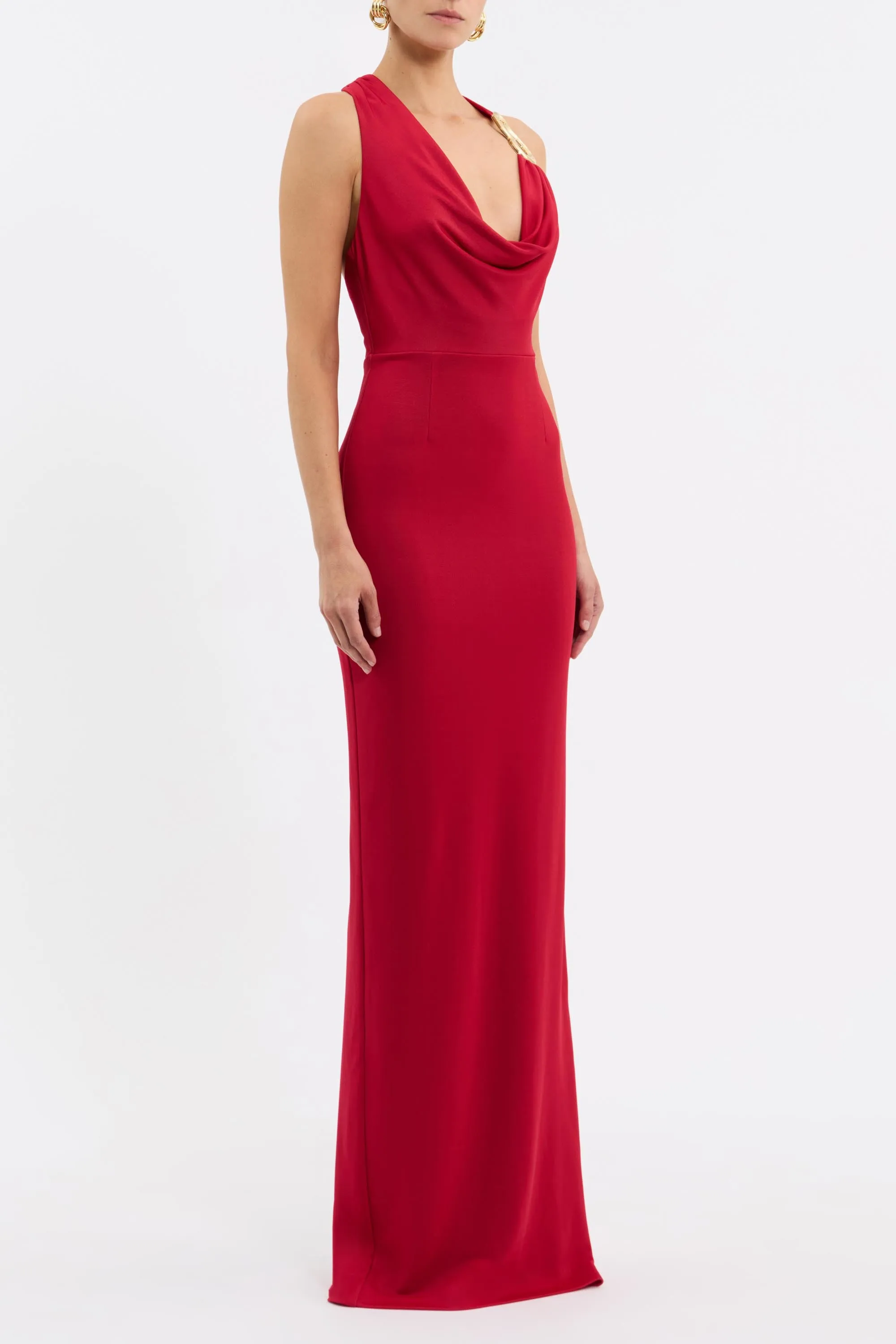 Carmine Halter Maxi Dress