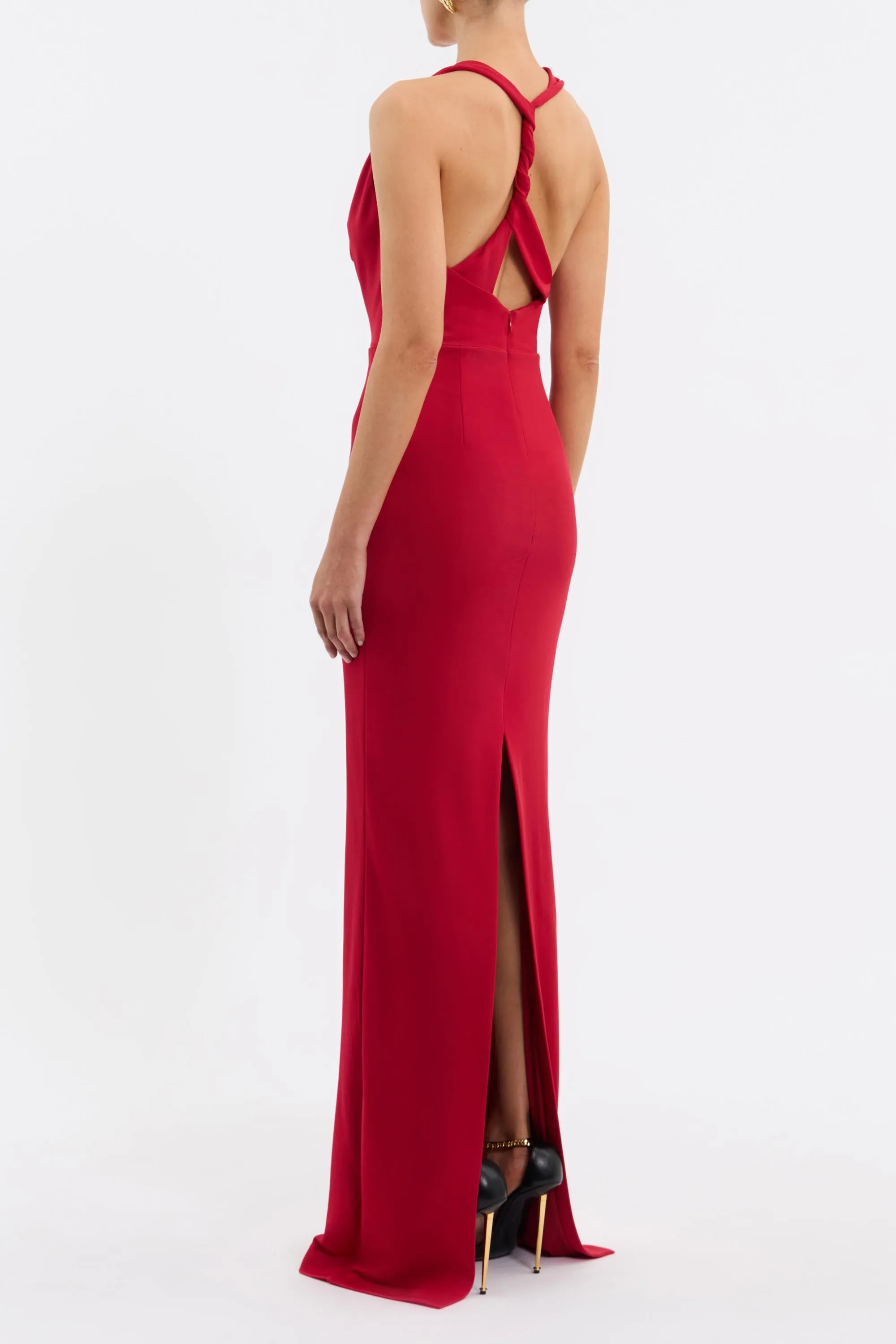 Carmine Halter Maxi Dress