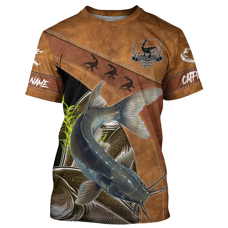 Catfish fishing Customize fishing T-shirt, personlized gift for fisherman NPQ392