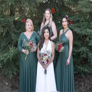 Cheap Soft  Mismatched  Simple Fall Long Elegant Formal Bridesmaid Dresses ,PD0295