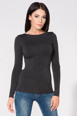 Chic Raw Hem Knit Blouse