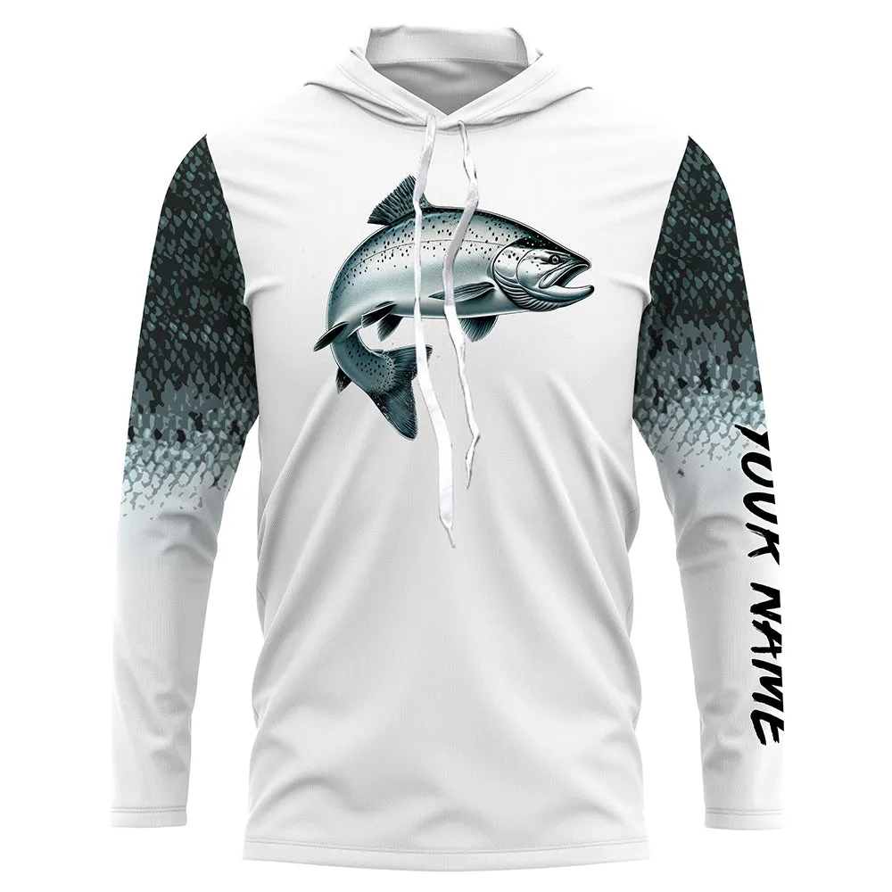 Chinook Salmon (King Salmon) Fishing Customize UV protection long sleeves fishing shirt for men NPQ122