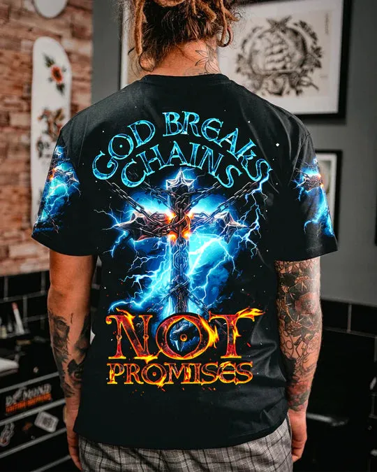 Christianartbag 3D T-Shirt For Men, God Breaks Chains Not Promises Men's All Over Print Shirt, Christian T-Shirt, Christian 3D T-Shirt, Unisex T-Shirt.
