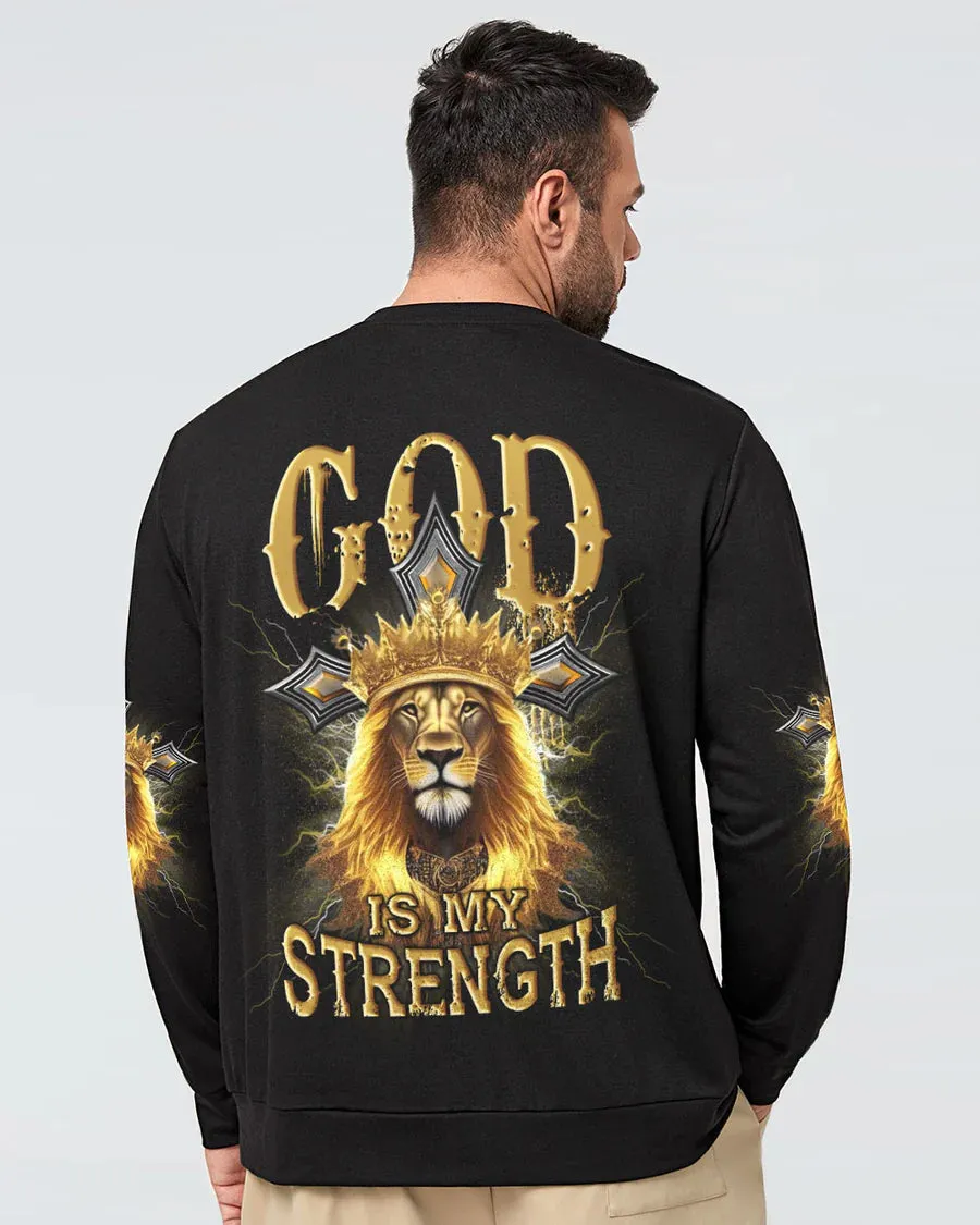 Christianartbag 3D T-Shirt For Men, God Is My Strength Men's All Over Print Shirt, Christian T-Shirt, Christian 3D T-Shirt, Unisex T-Shirt, CAB1011223.