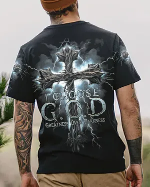 Christianartbag 3D T-Shirt For Men, I Choose God Men's All Over Print Shirt, Christian T-Shirt, Christian 3D T-Shirt, Unisex T-Shirt.