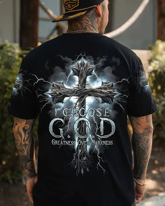 Christianartbag 3D T-Shirt For Men, I Choose God Men's All Over Print Shirt, Christian T-Shirt, Christian 3D T-Shirt, Unisex T-Shirt.