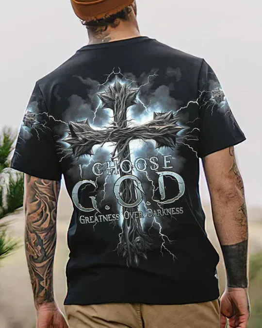 Christianartbag 3D T-Shirt For Men, I Choose God Men's All Over Print Shirt, Christian T-Shirt, Christian 3D T-Shirt, Unisex T-Shirt.