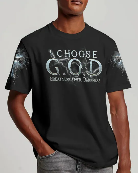 Christianartbag 3D T-Shirt For Men, I Choose God Men's All Over Print Shirt, Christian T-Shirt, Christian 3D T-Shirt, Unisex T-Shirt.