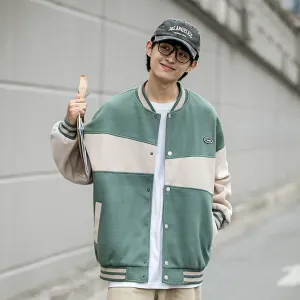 Classic Men's Relaxed-fit Street Style Varsity Jacket