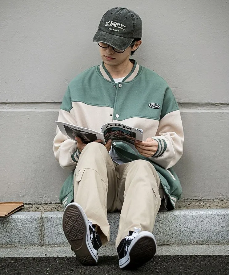 Classic Men's Relaxed-fit Street Style Varsity Jacket