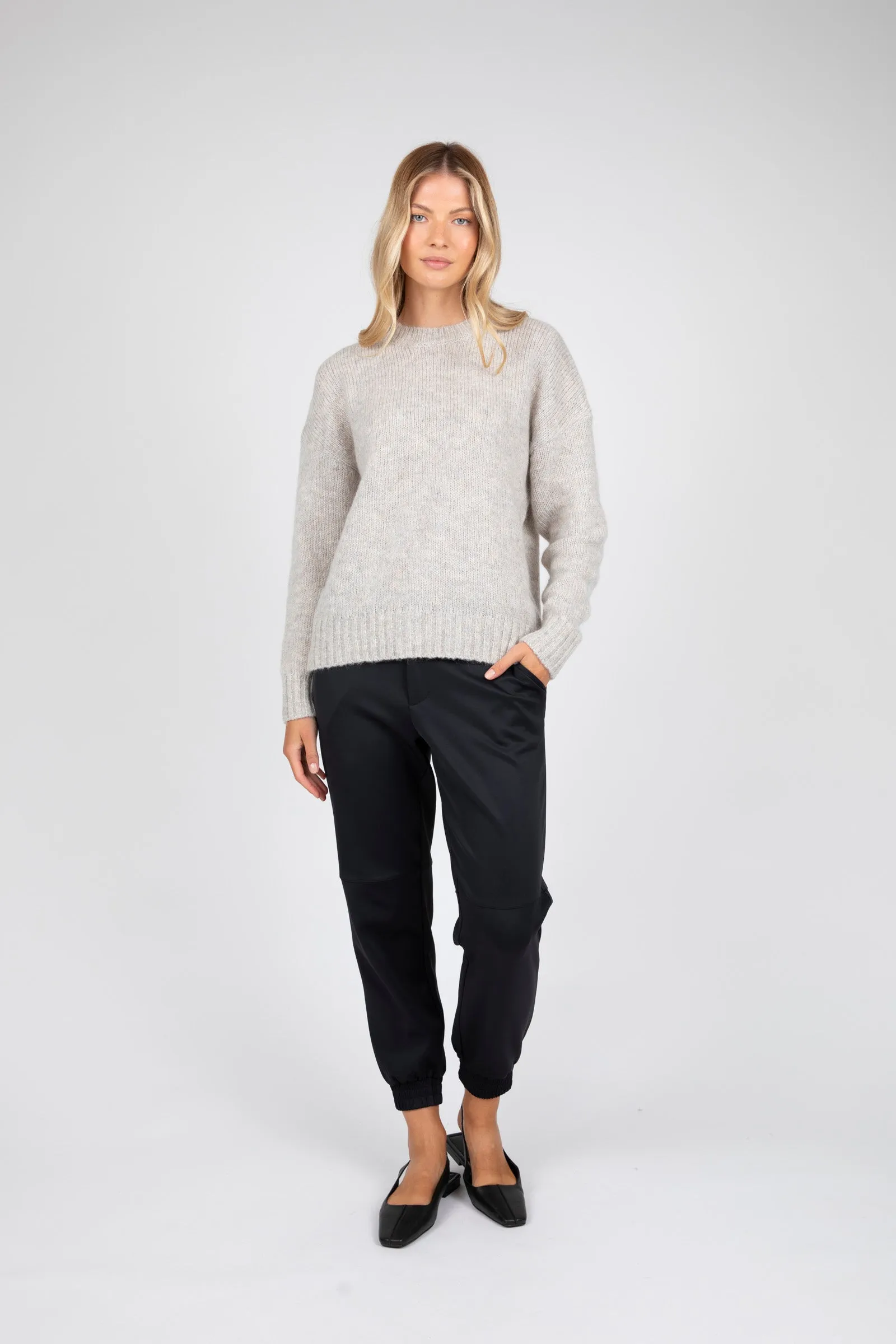 Cloud Crew Neck Knit - Storm Marle