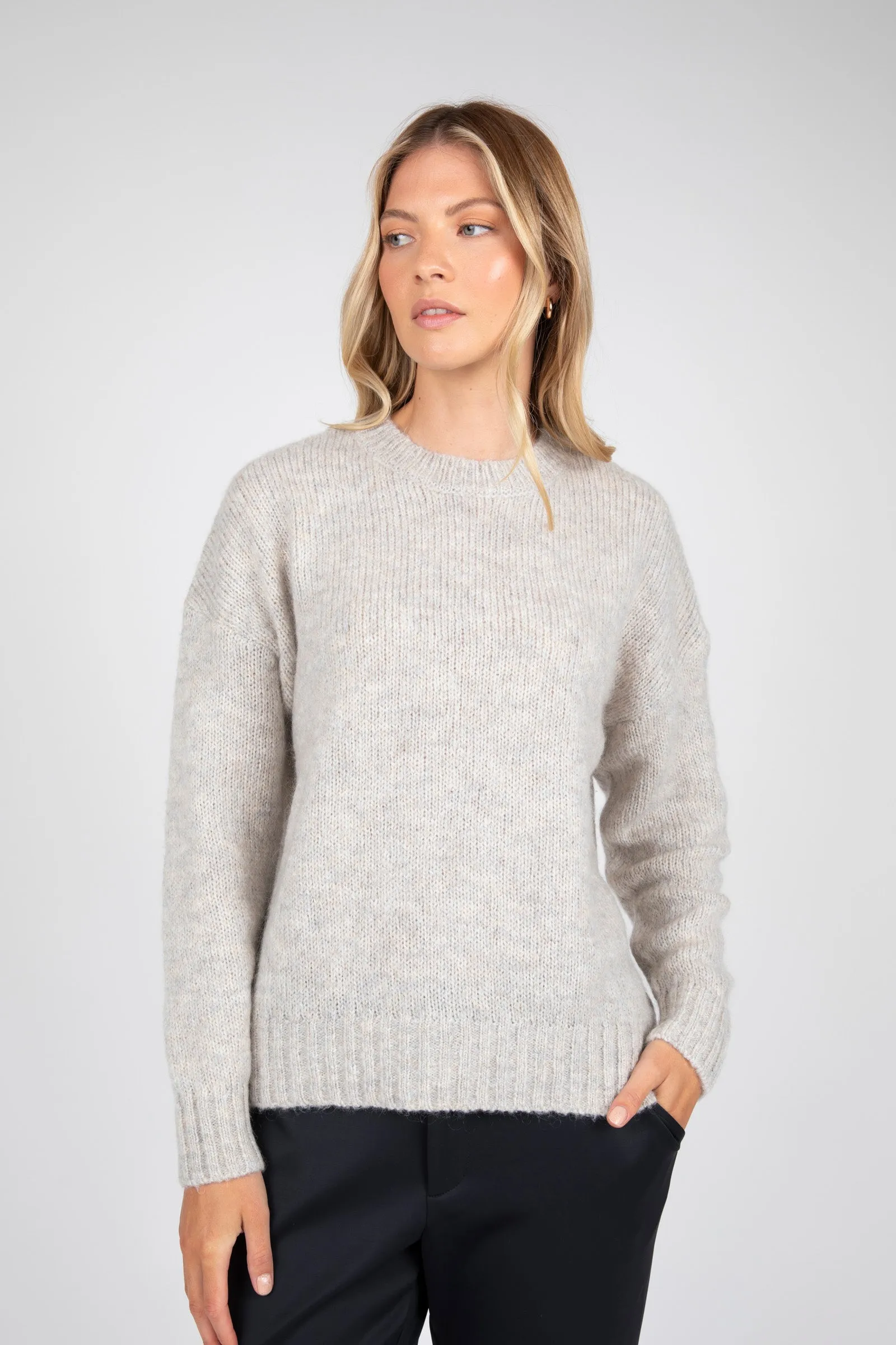 Cloud Crew Neck Knit - Storm Marle