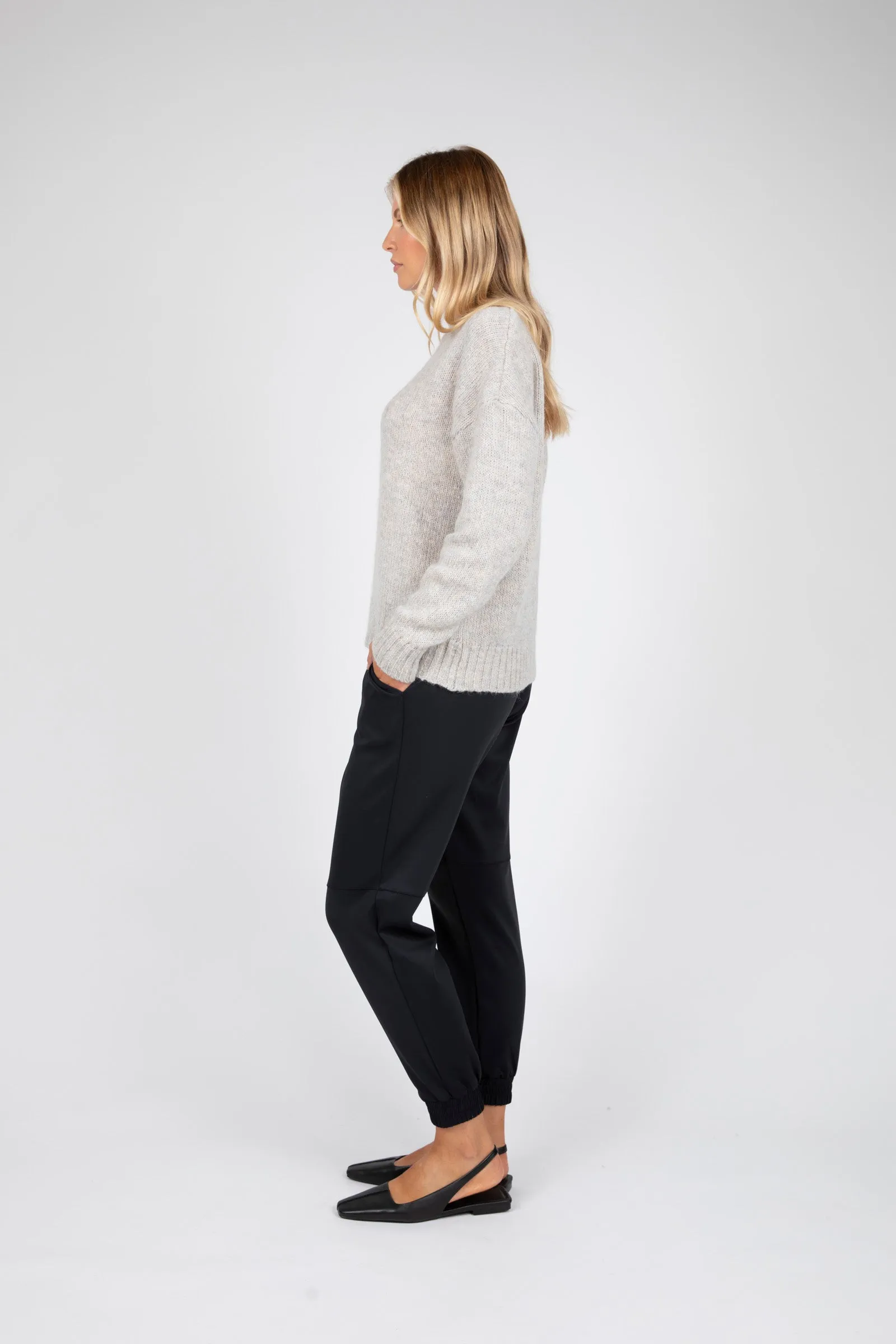 Cloud Crew Neck Knit - Storm Marle