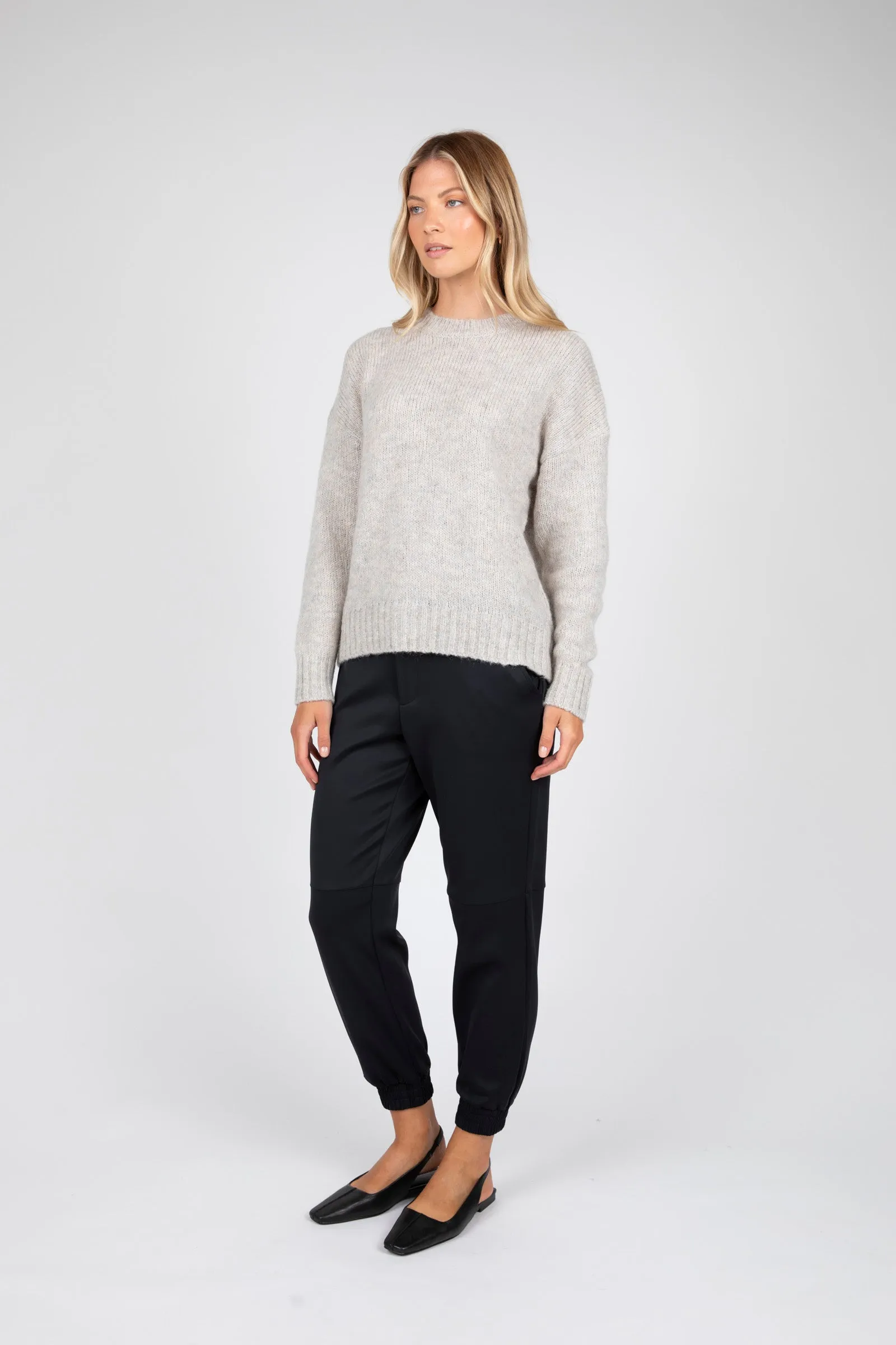Cloud Crew Neck Knit - Storm Marle