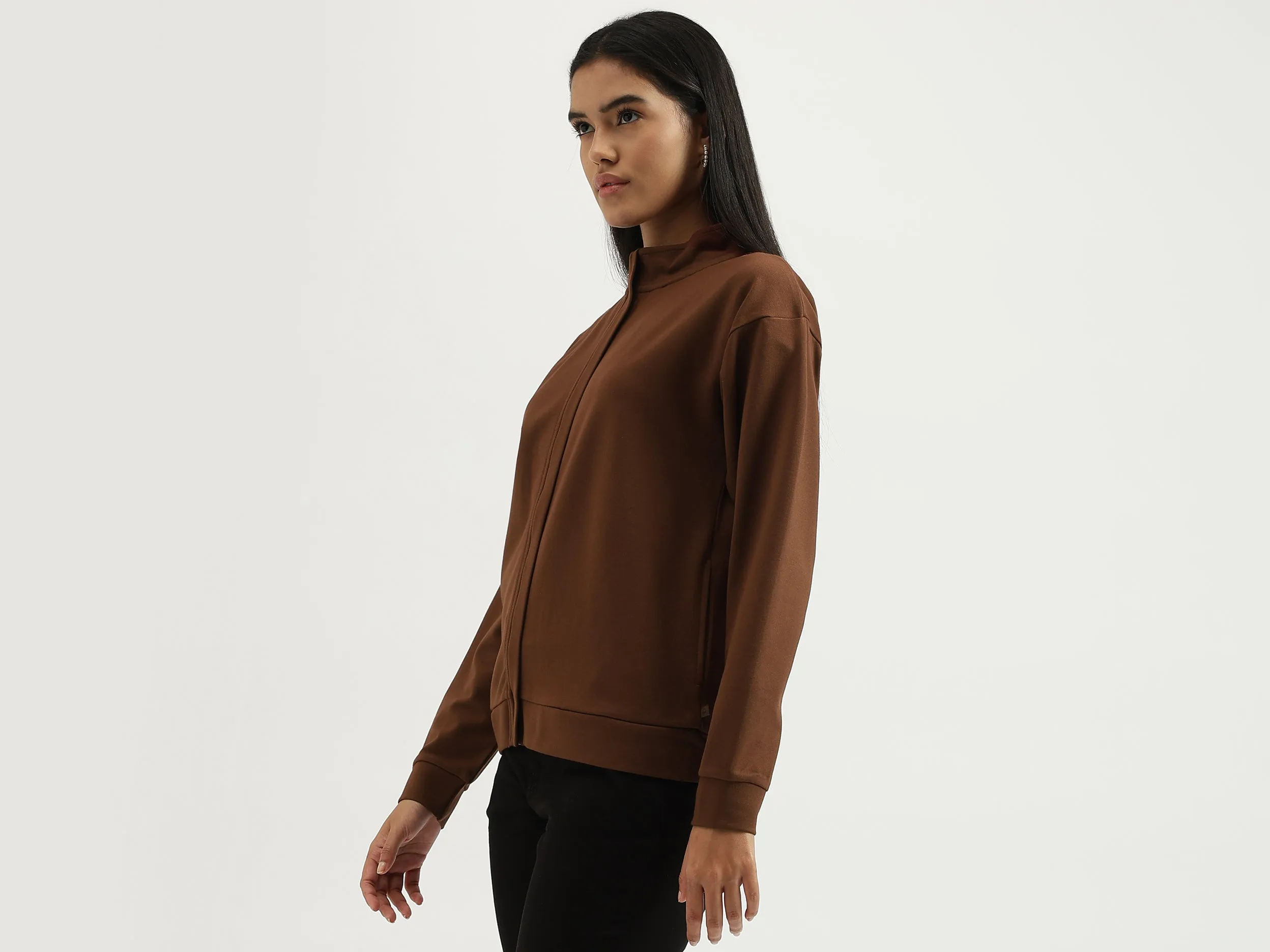 Collared Neck Solid Jackets