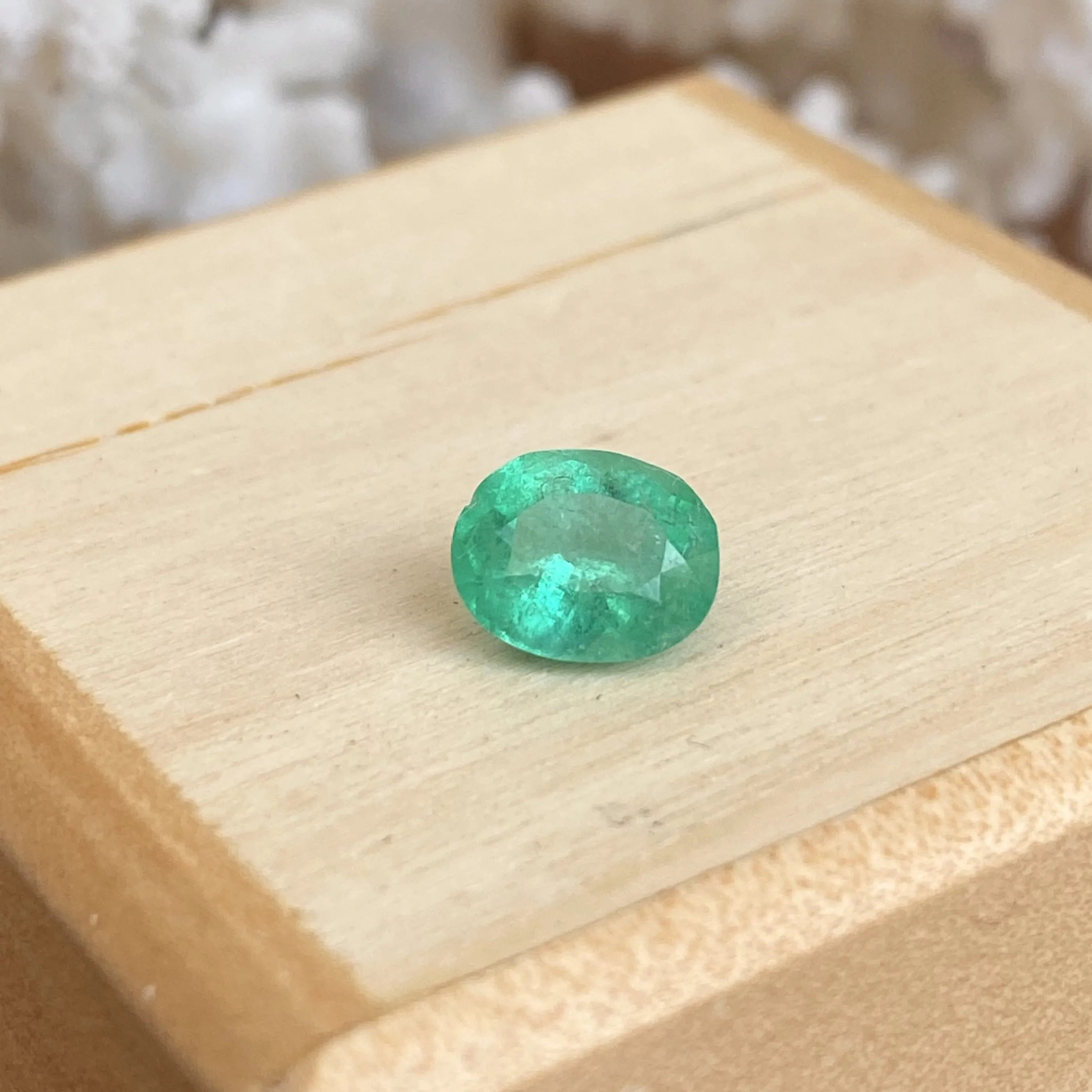 Colombian Emerald Oval Cut Loose Emerald 1.32 CT