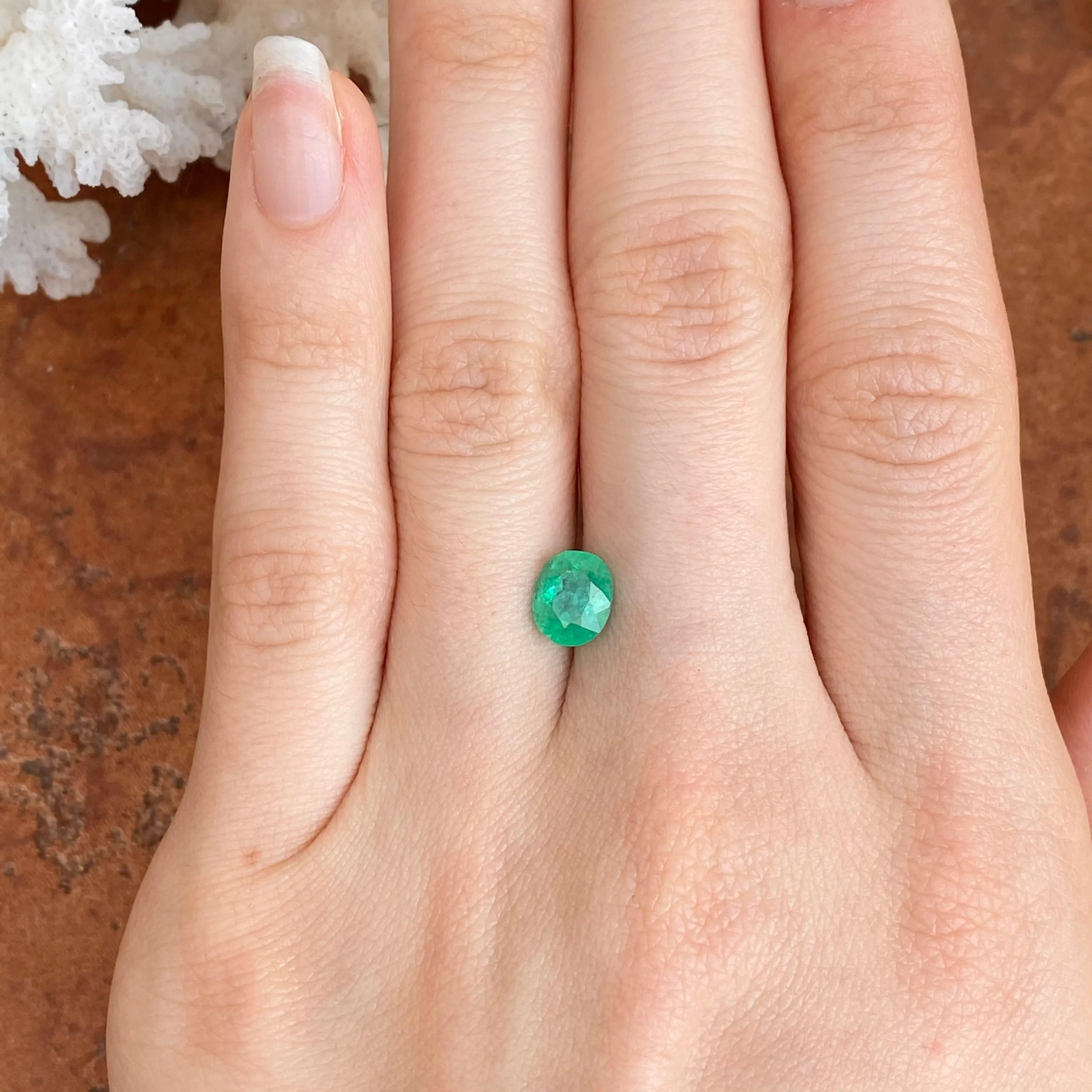 Colombian Emerald Oval Cut Loose Emerald 1.32 CT