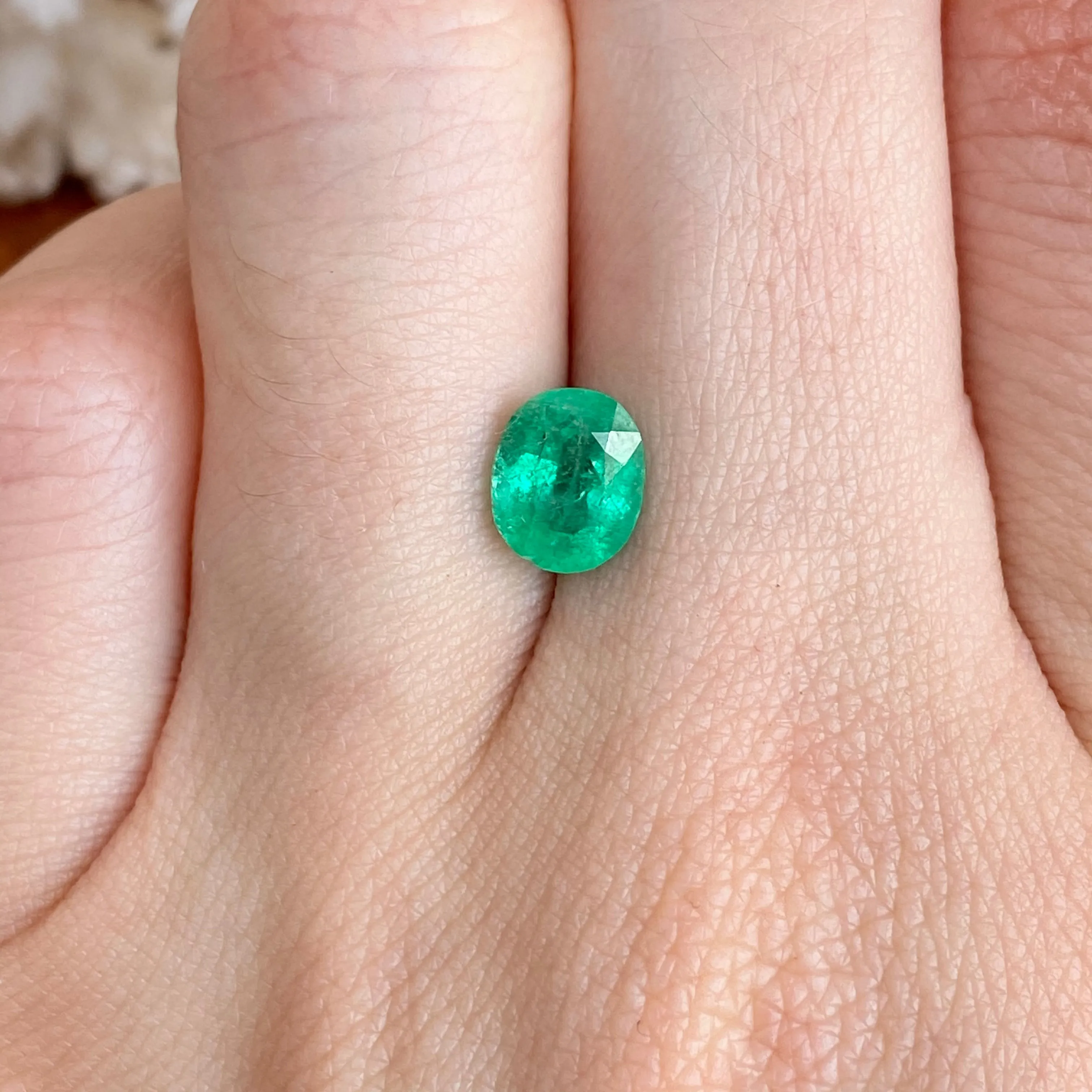 Colombian Emerald Oval Cut Loose Emerald 1.32 CT