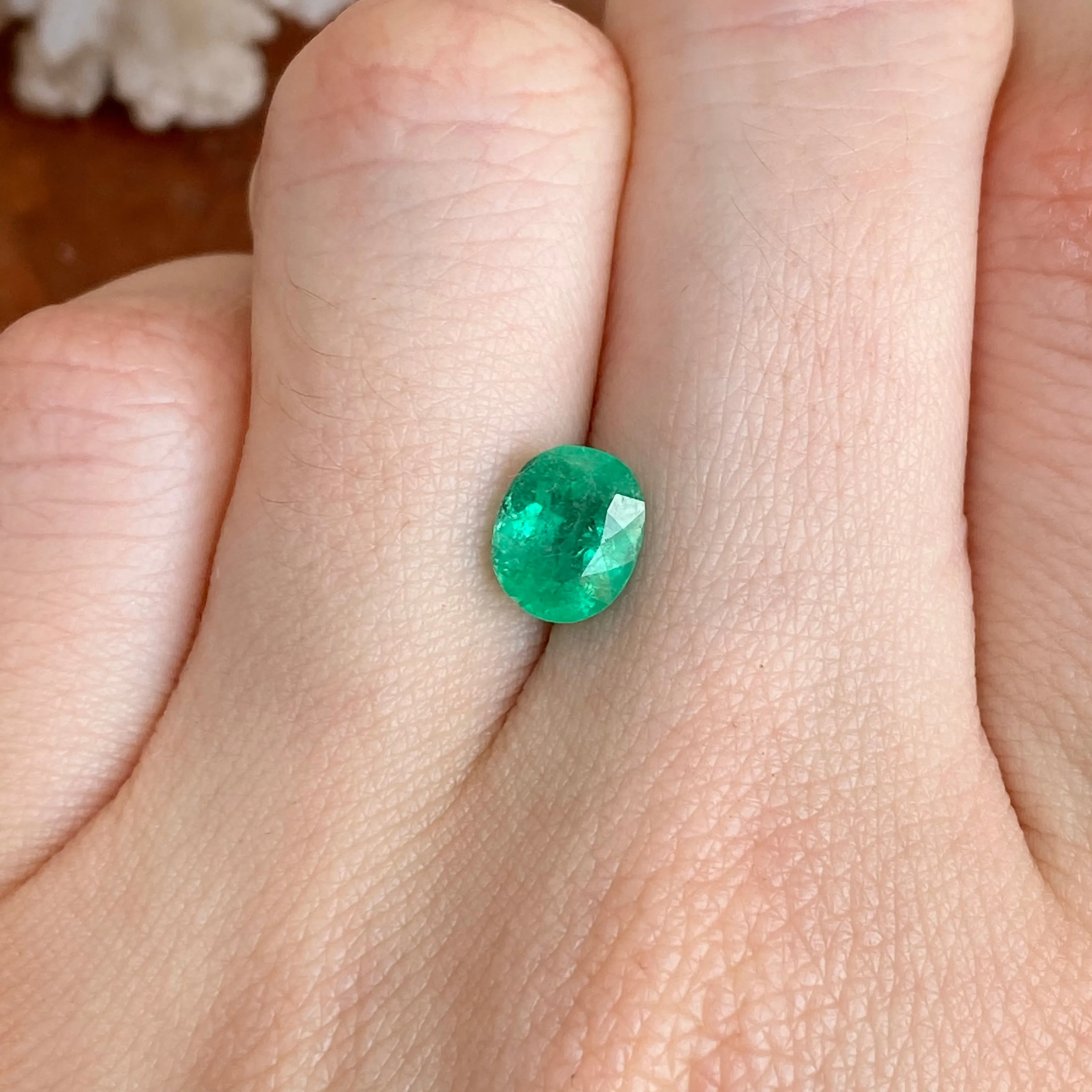 Colombian Emerald Oval Cut Loose Emerald 1.32 CT