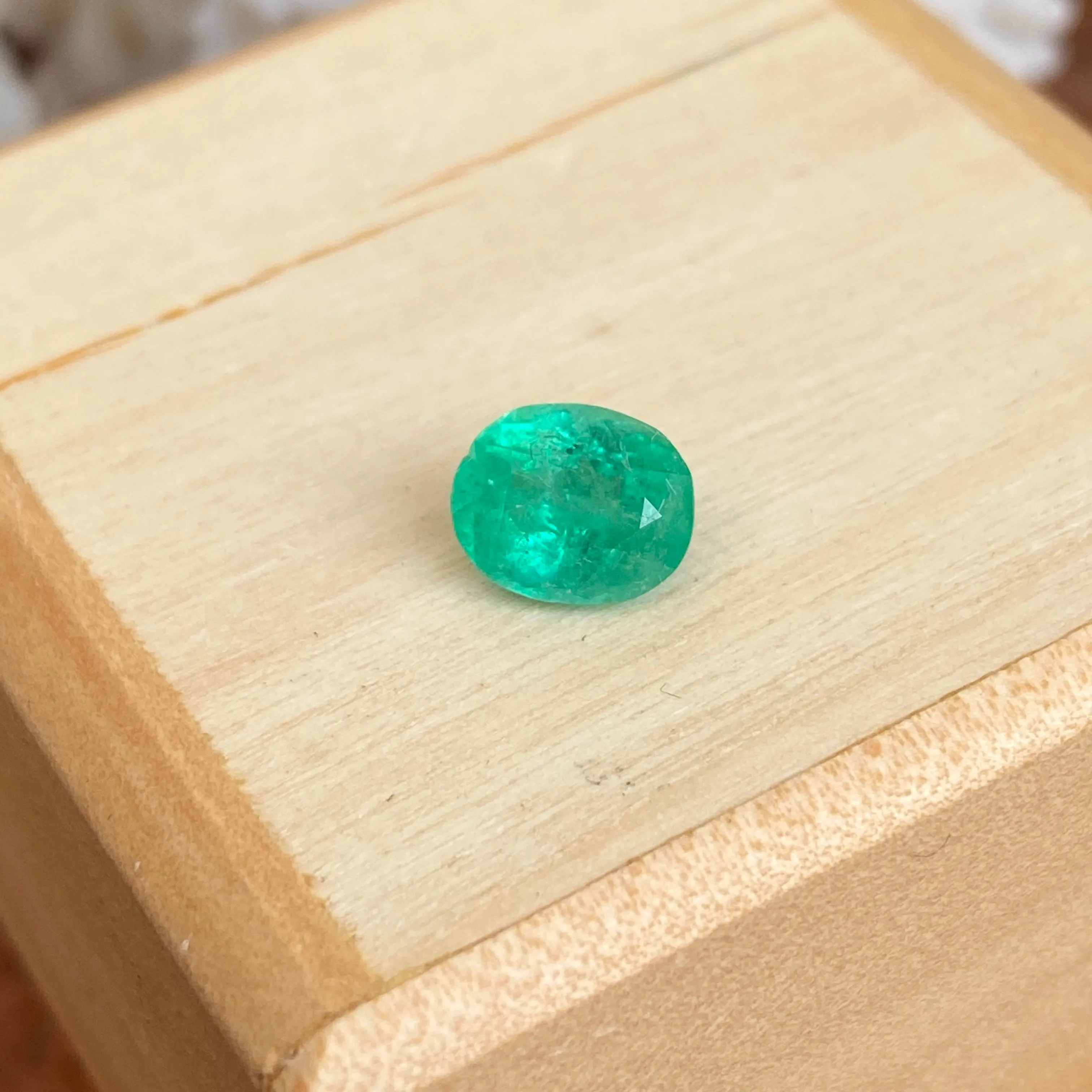 Colombian Emerald Oval Cut Loose Emerald 1.32 CT