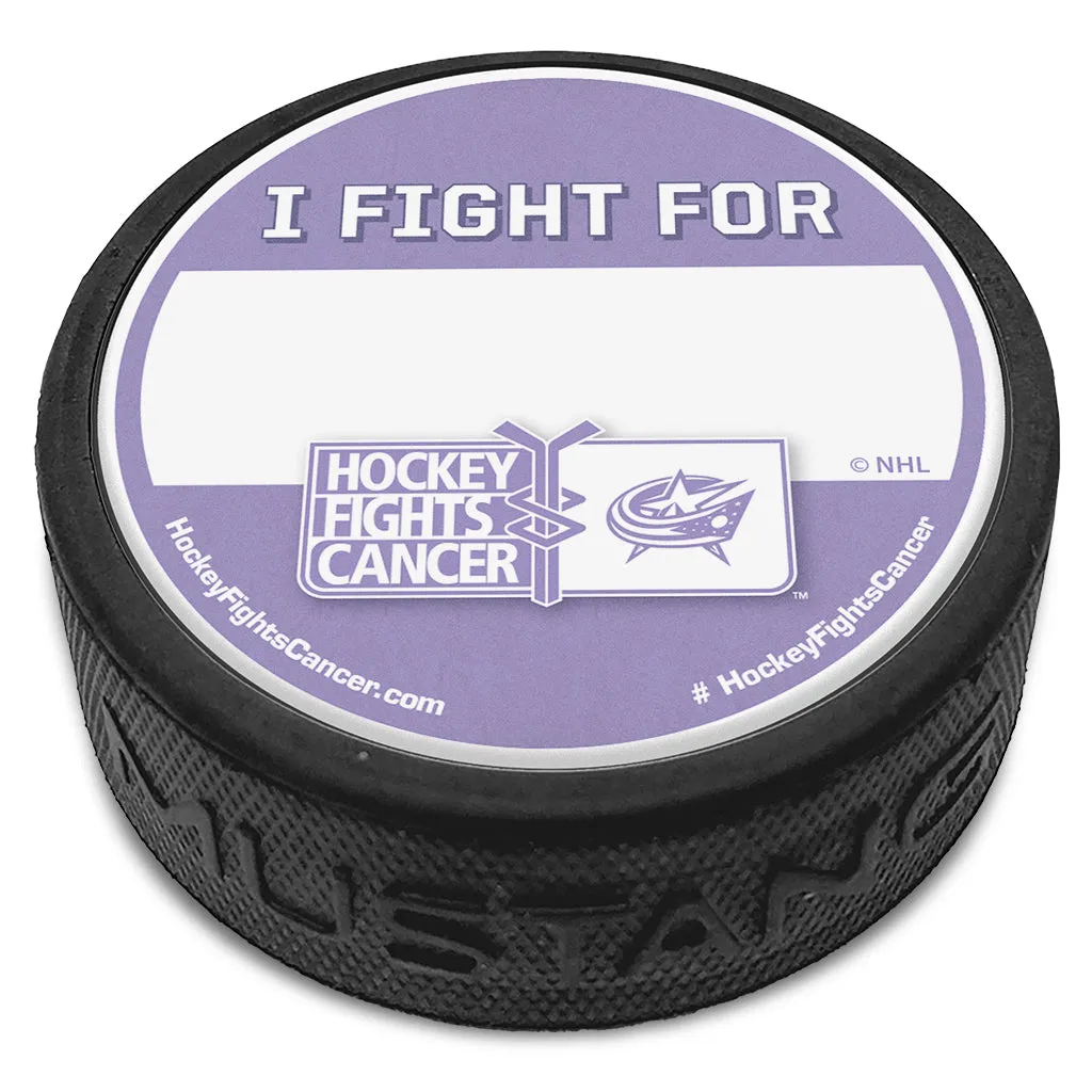 Columbus Blue Jackets Puck - Hockey Fights Cancer Puck | I Fight