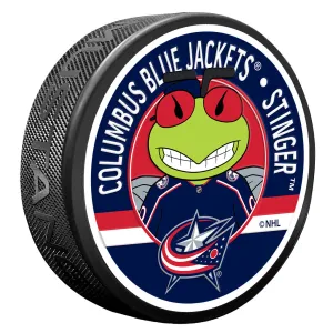 Columbus Blue Jackets Puck - Textured Stinger Mascot