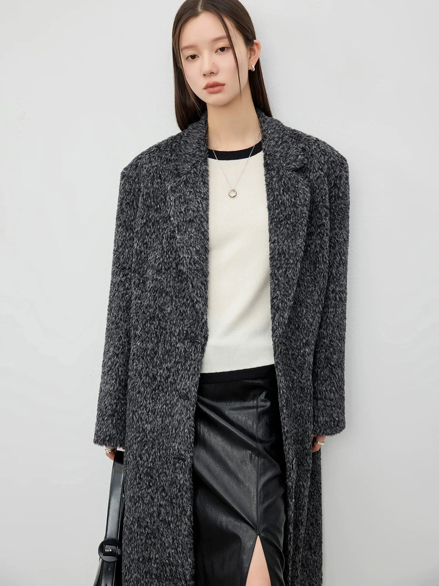 Contrasting Trim Asymmetrical Hem Sweater
