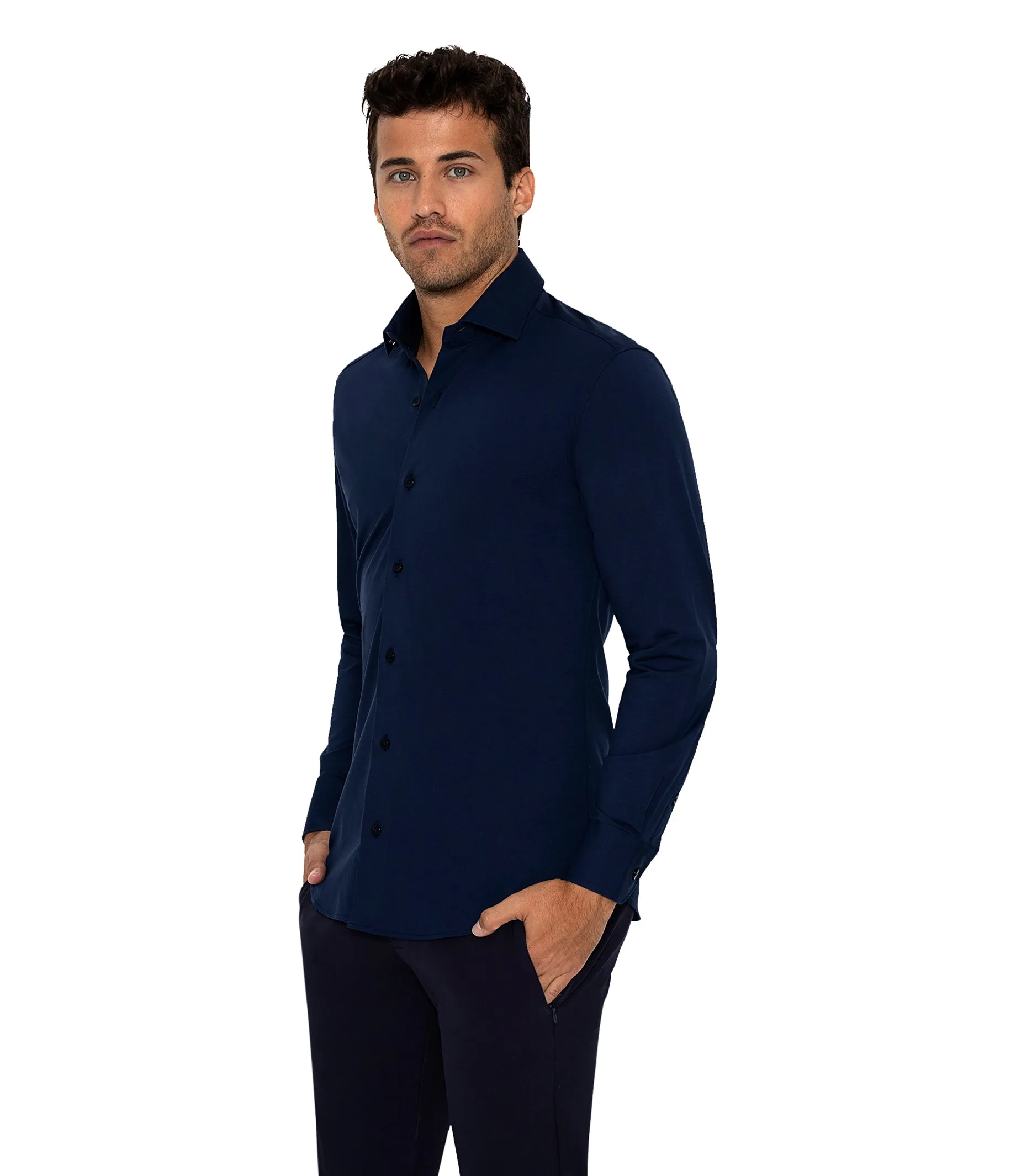 COOPER NAVY KNIT SHIRT