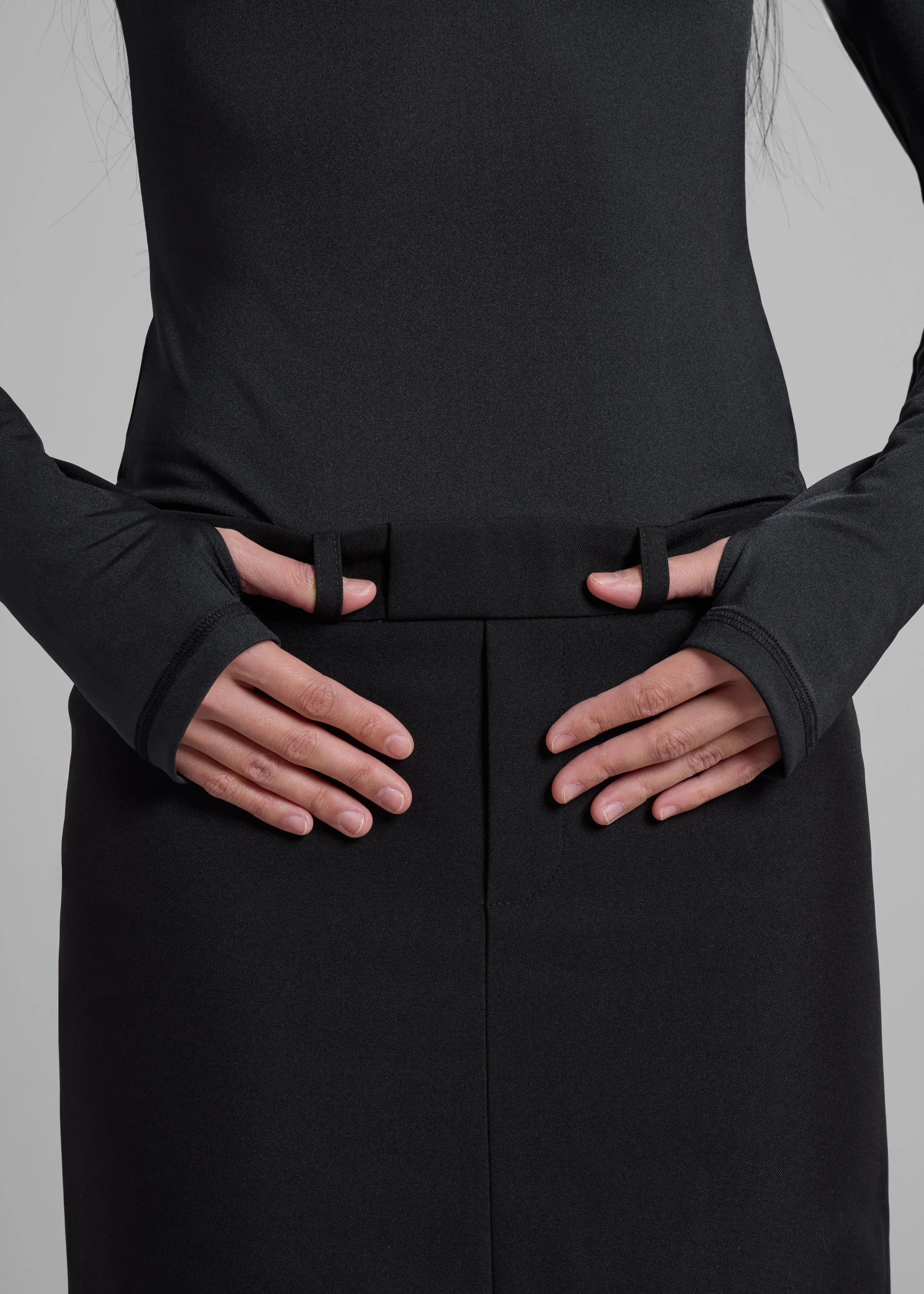 Coperni Hybrid Tailored Dress - Black