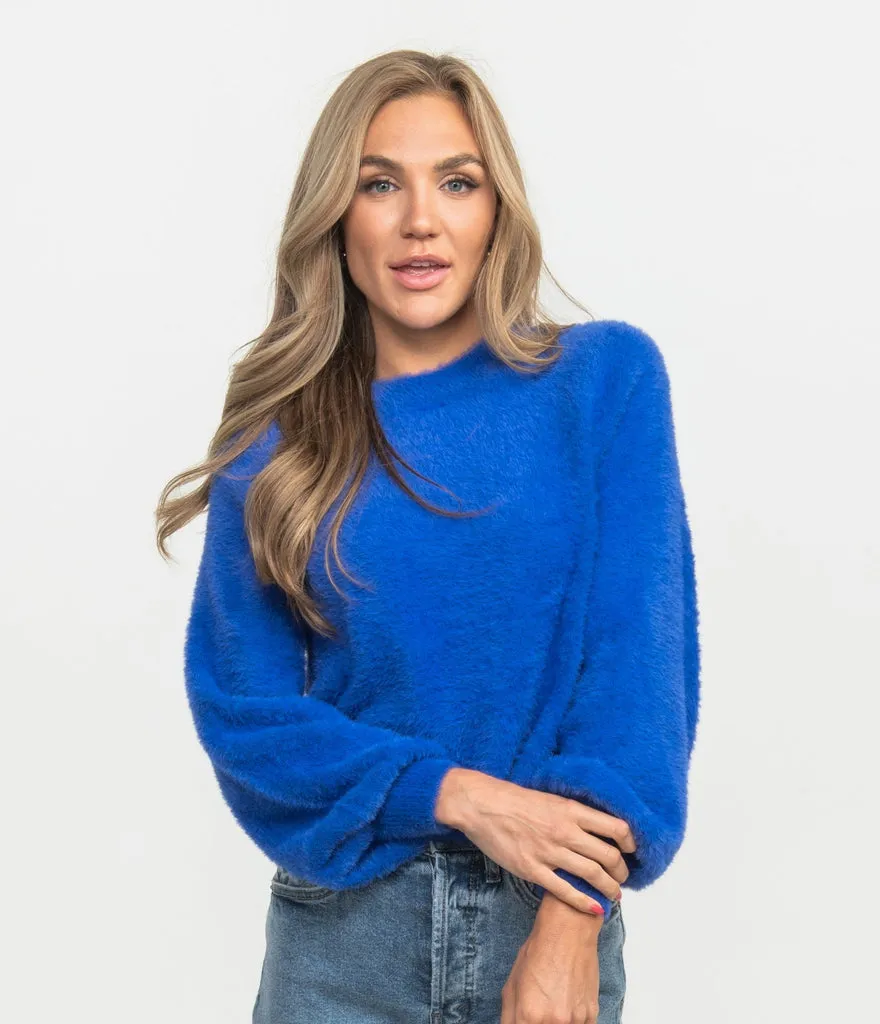 Cropped Feather Sweater