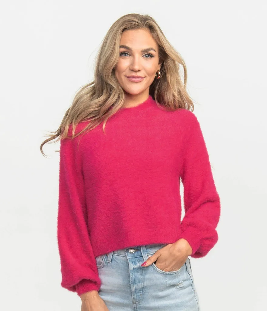 Cropped Feather Sweater