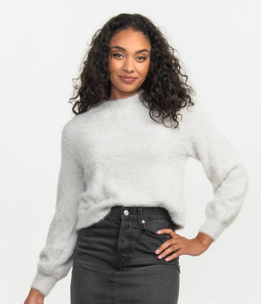 Cropped Feather Sweater