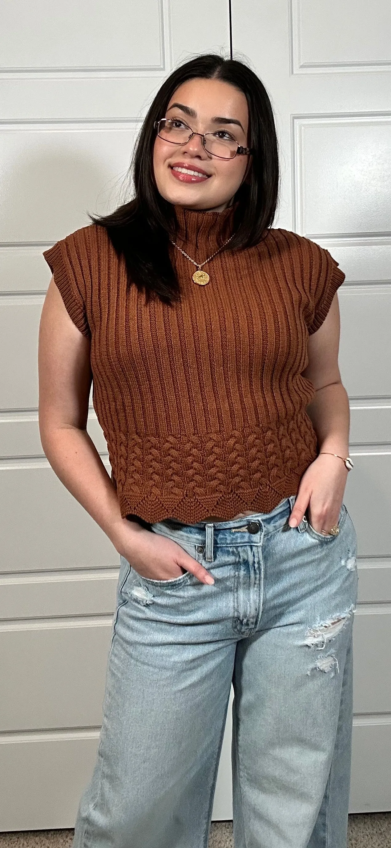 Cropped Sweater Vest