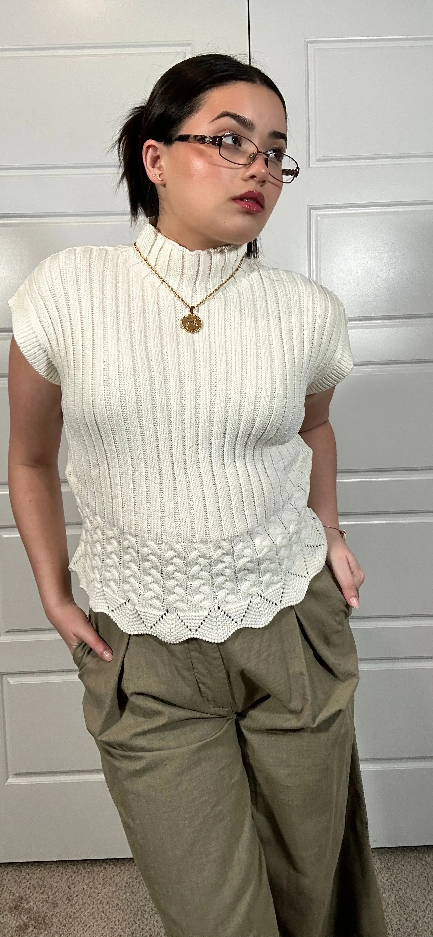Cropped Sweater Vest