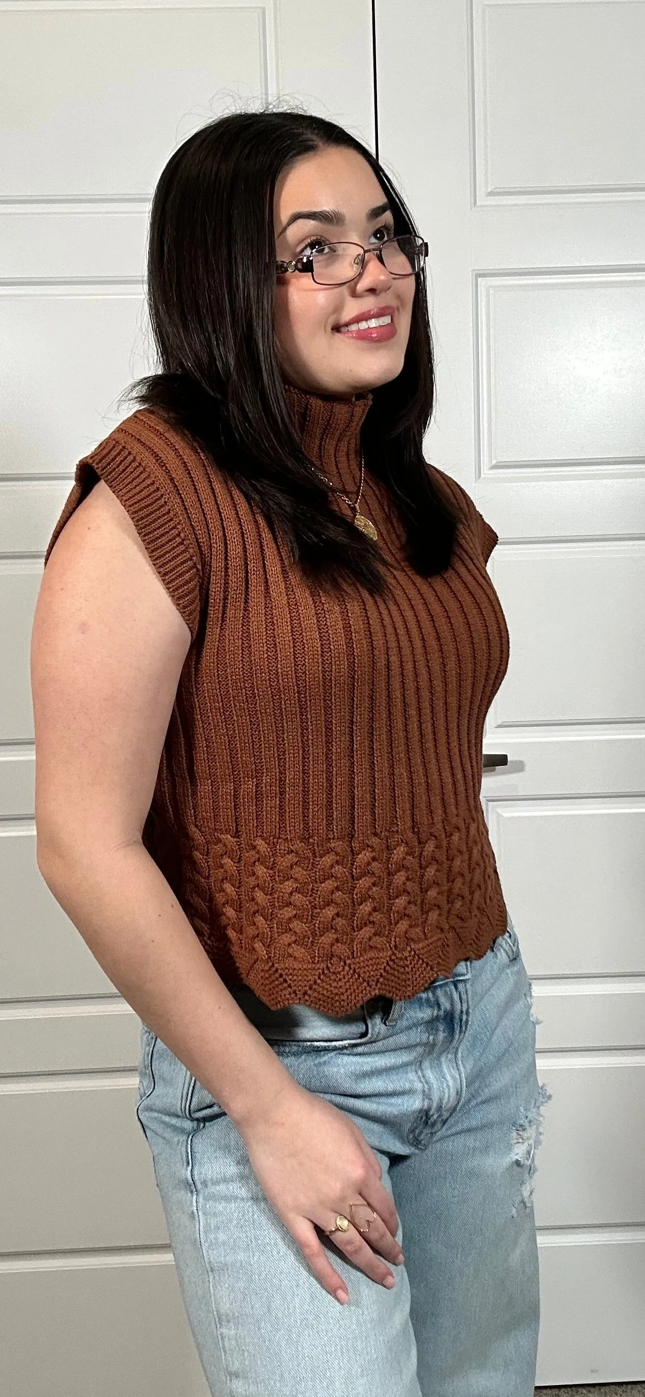 Cropped Sweater Vest