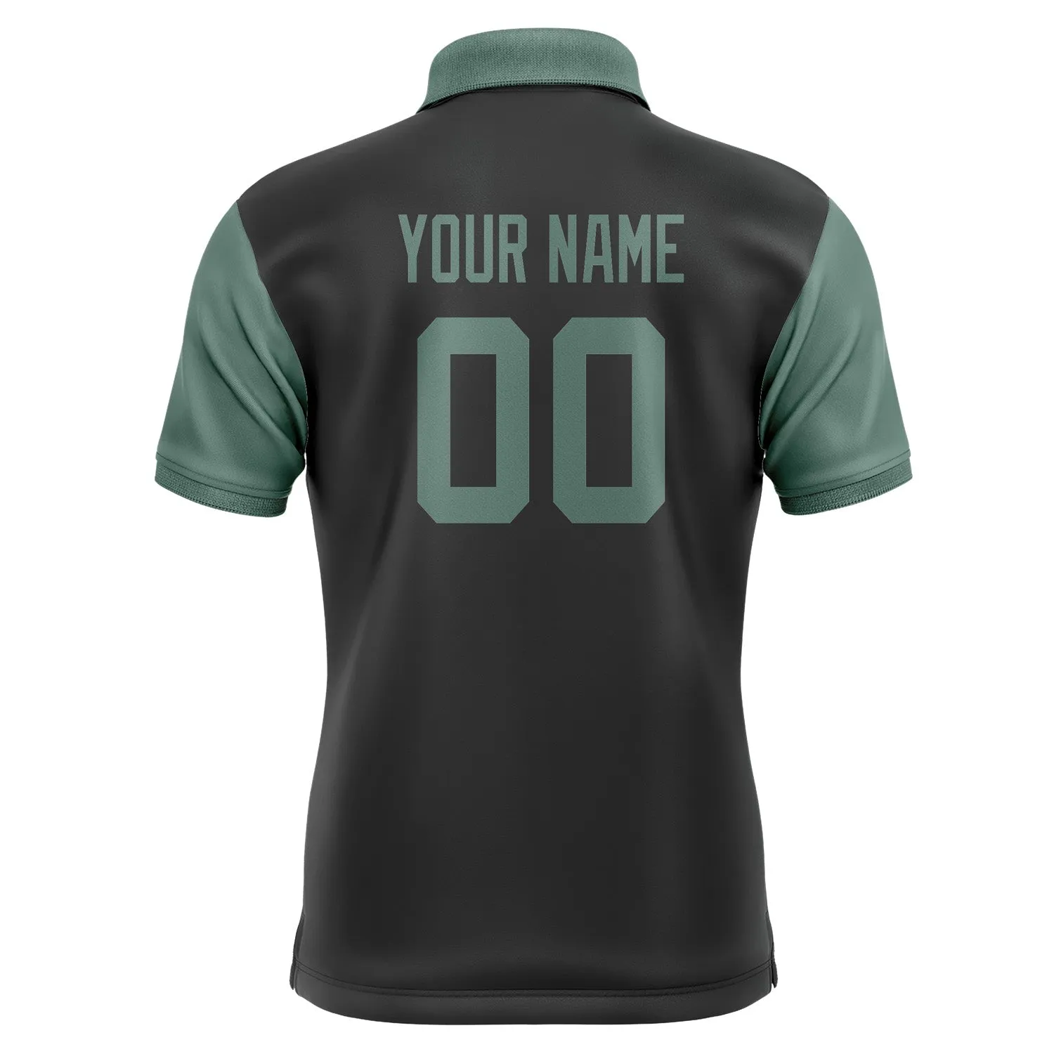 Custom Black Blue Green Short-Sleeve Polo Shirt