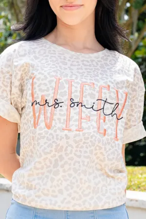 Custom Leopard Wifey Tee