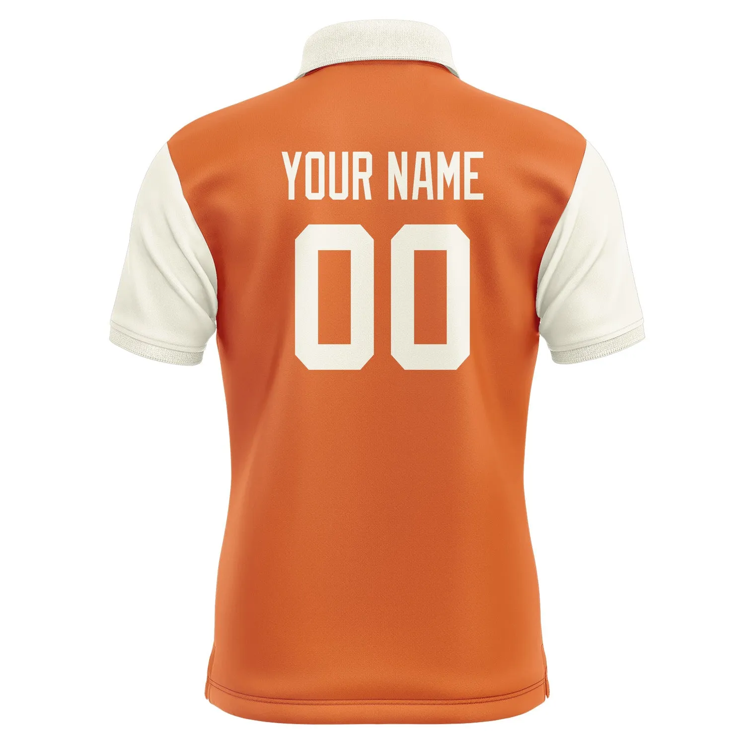 Custom Orange Cream Short-Sleeve Polo Shirt