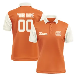 Custom Orange Cream Short-Sleeve Polo Shirt