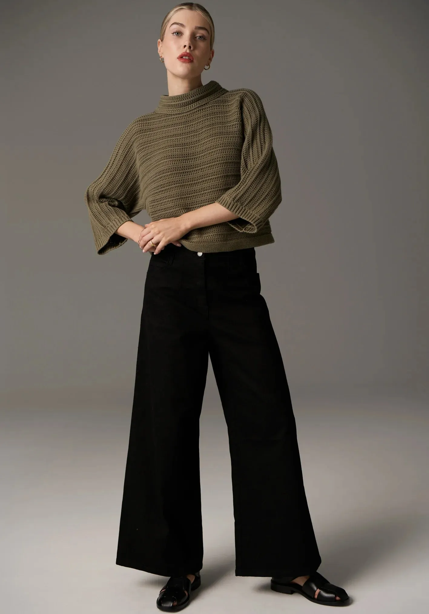 Daily Boxy Knit - Light Khaki