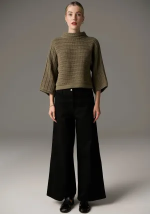 Daily Boxy Knit - Light Khaki