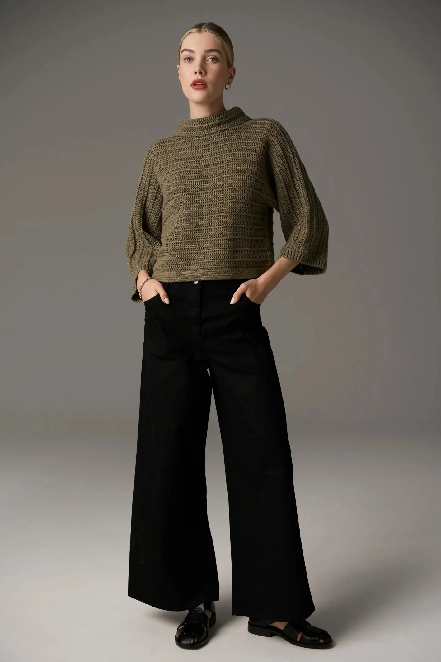 Daily Boxy Knit - Light Khaki
