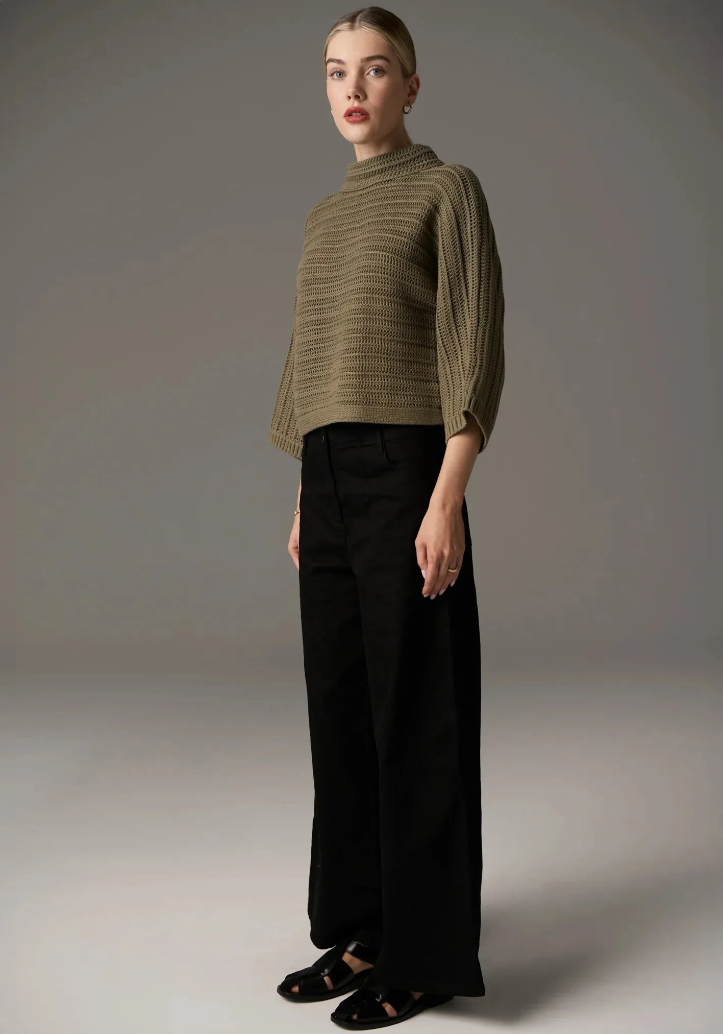 Daily Boxy Knit - Light Khaki