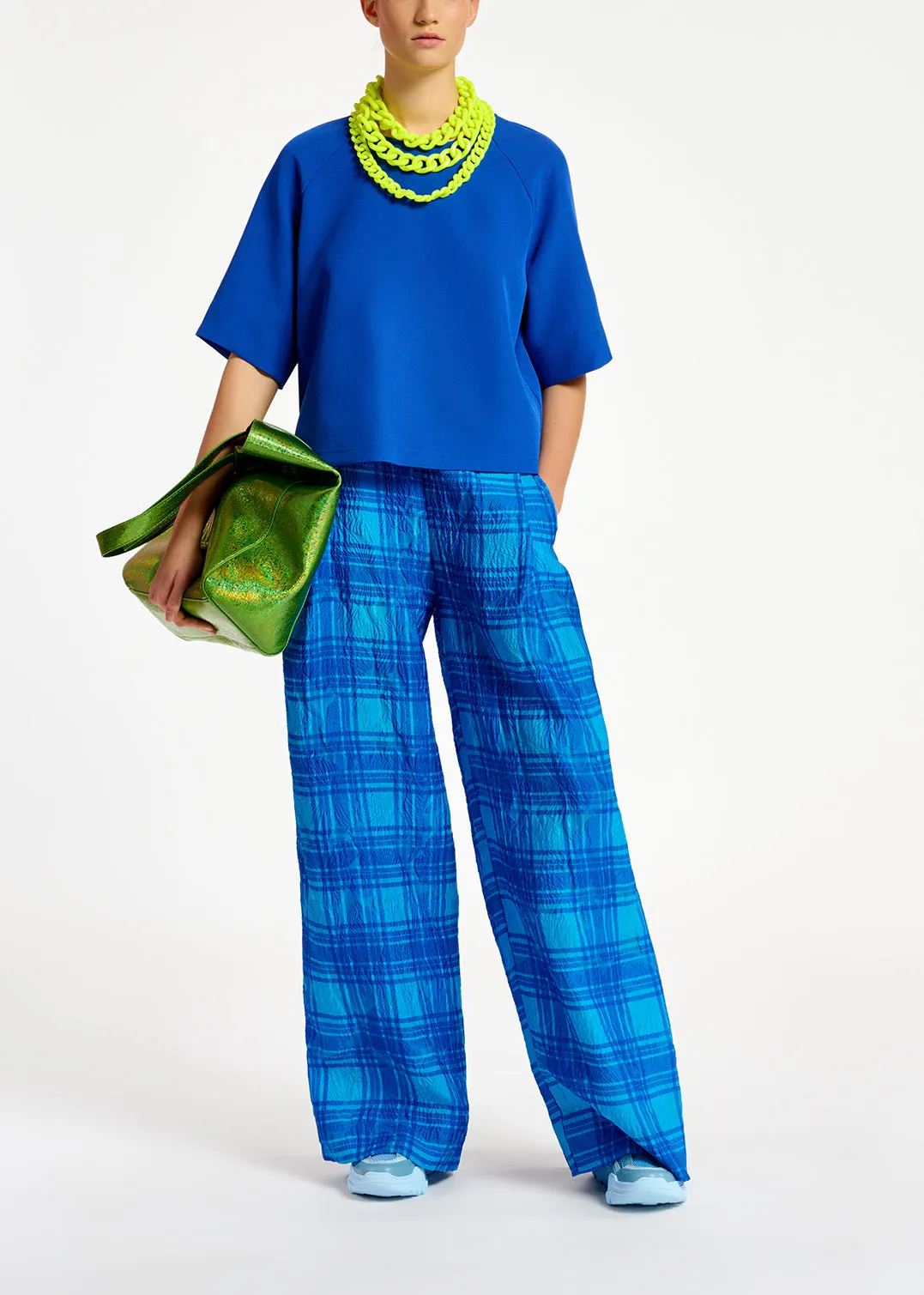 Dark blue oversized top