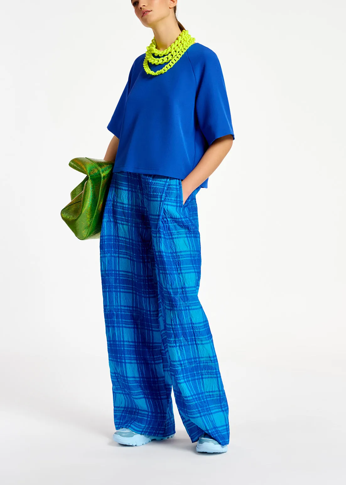 Dark blue oversized top