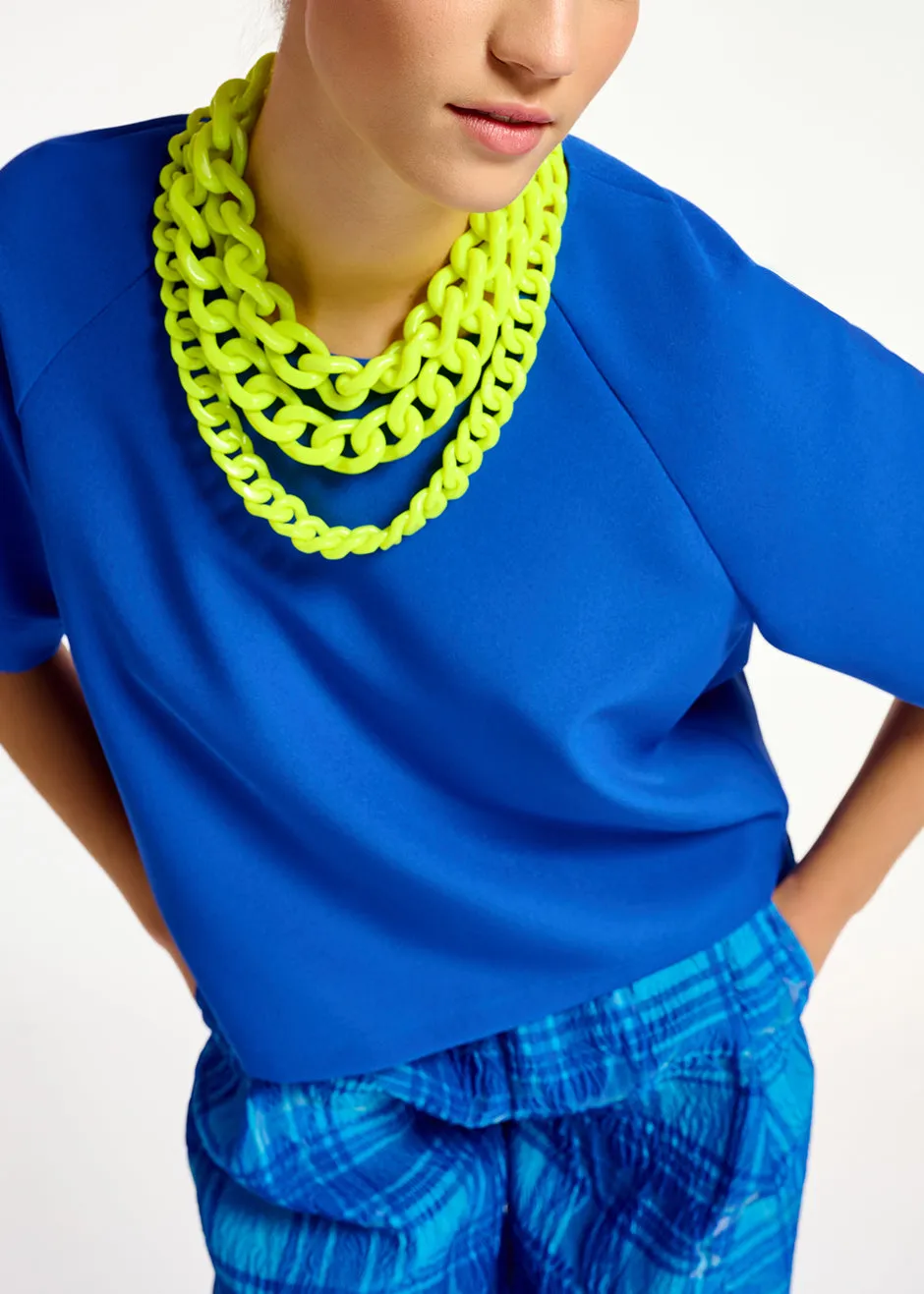Dark blue oversized top