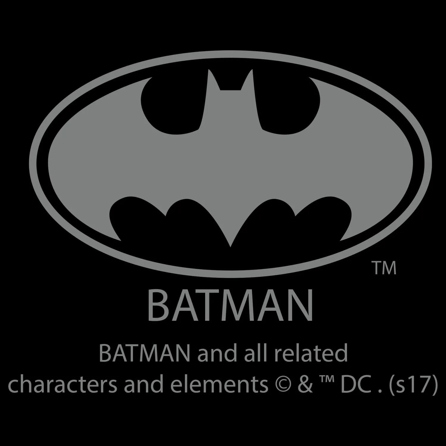 DC Comics Batman Logo Classic Official Kid's T-Shirt (Black)