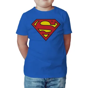 DC Comics Superman Logo Classic Official Kid's T-shirt (Blue)