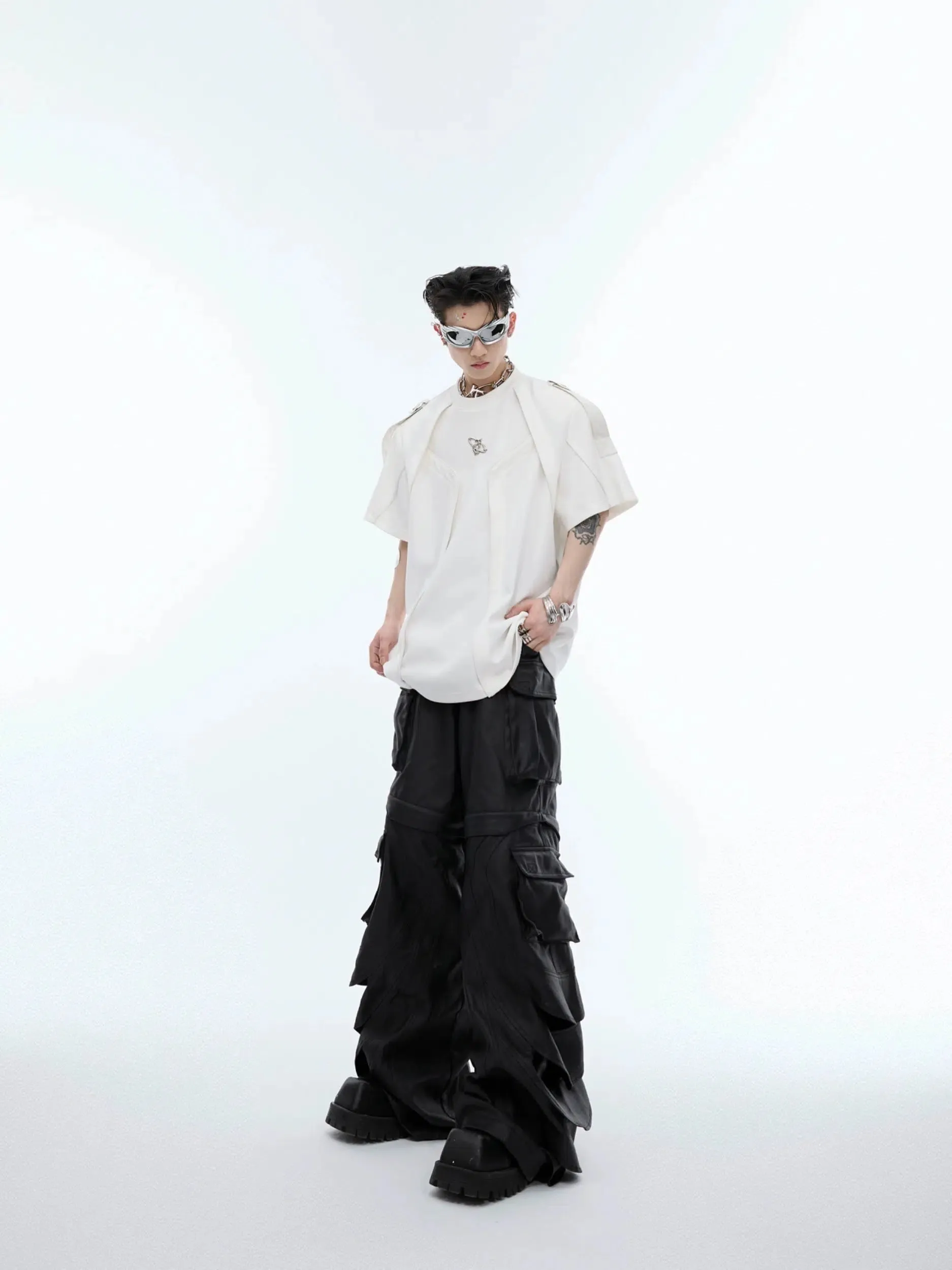 Deconstructed 3D Design T-Shirt