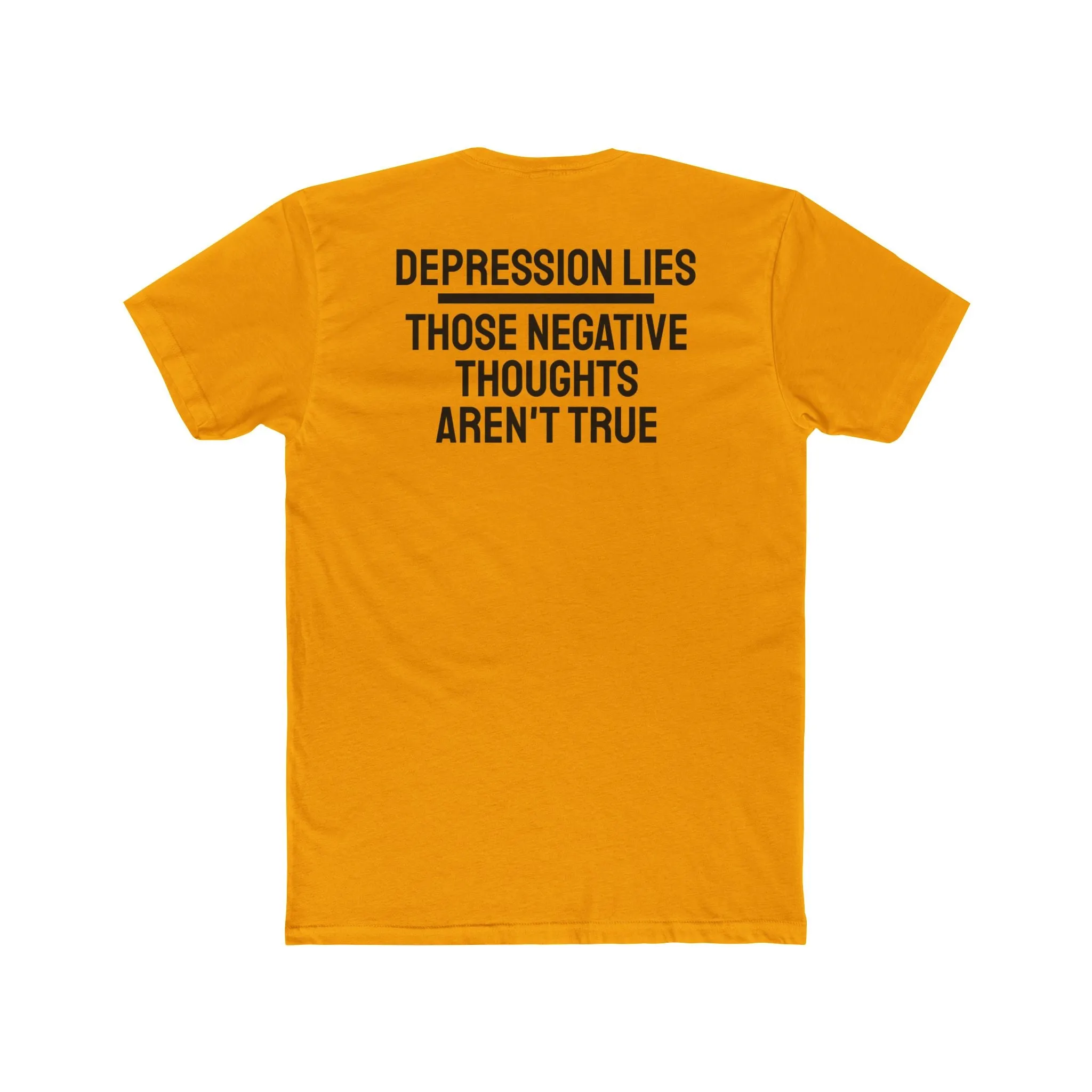 Depression Lies Those Negative Thoughts Aren't True - Unisex Cotton Crew Tee